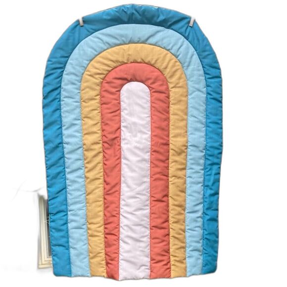 RAINBOW Tummy Time ITZY RITZY Soft Quilted Mat for Baby Toddler 5 x 3 x 0.5 in - Picture 1 of 13